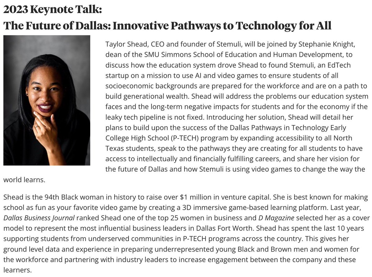 StemuliStudios's tweet photo. ICYMI: Taylor will be speaking at SMU for a Keynote tomorrow at 6PM in the Hughes-Trigg. This event is FREE and open to the public. We hope to see you there! For more details: https://t.co/kTb9luXJW8 https://t.co/O0NPYvhpFr