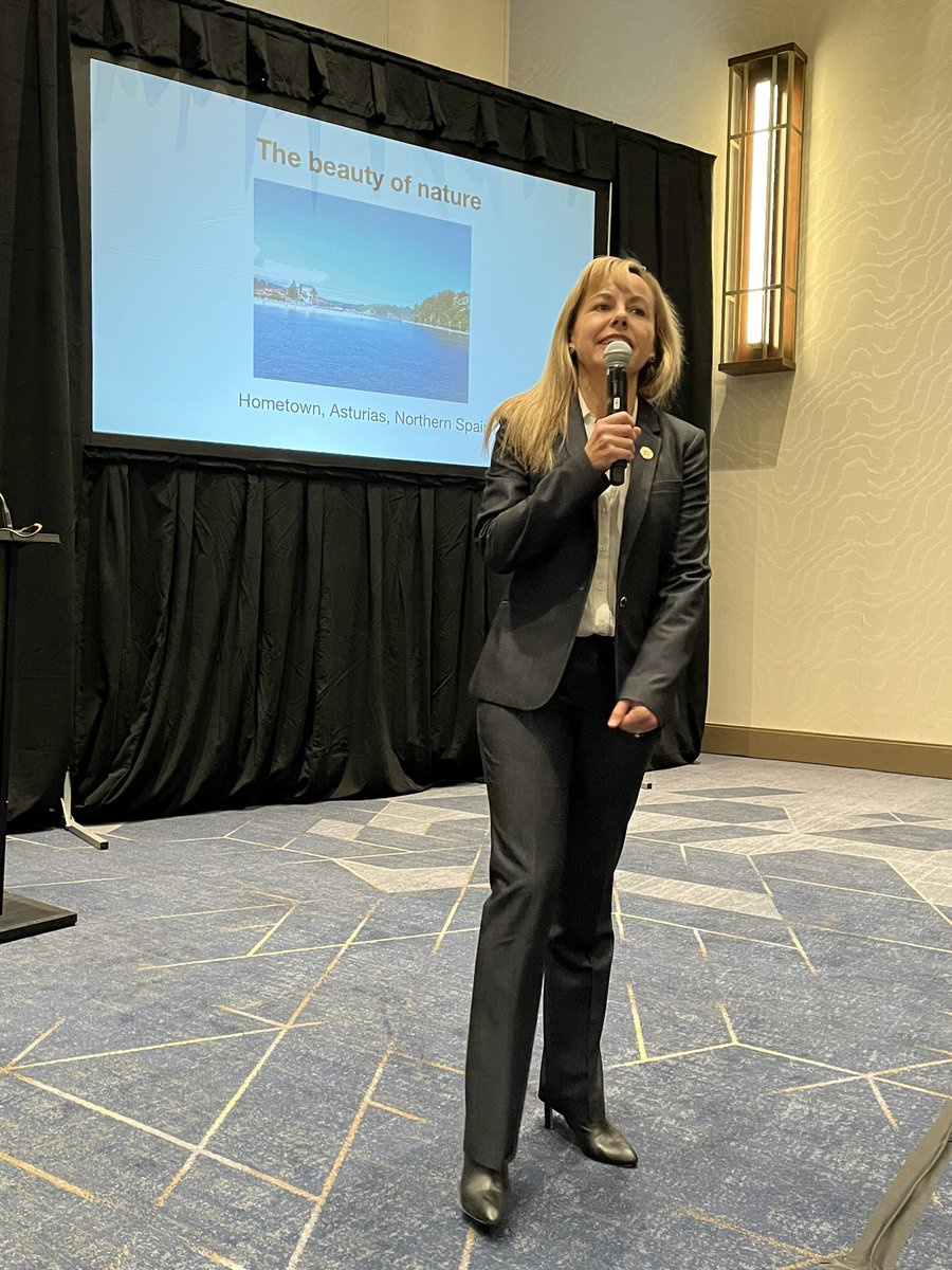 StatGirlLAM's tweet photo. So excited about the keynote at the #FDBW Dr. Montse Fuentes, President of @stedwardsu! @ENAR_ibs #ENAR2023 https://t.co/CFoaWzlWdy