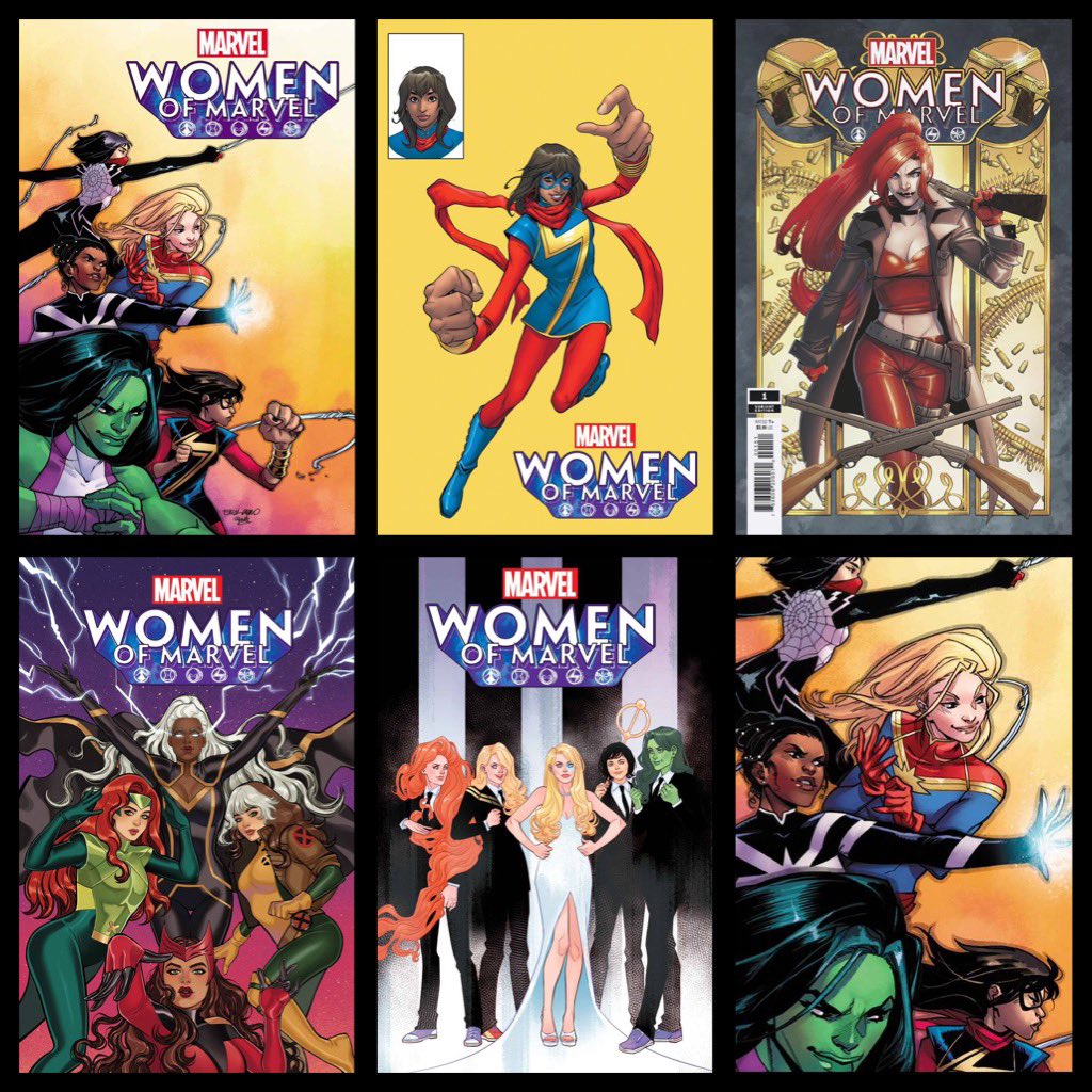 dano_cosmic's tweet photo. New ✨#MarvelCosmic✨ #comics this week for #NCBD (3/22/23)
✨
Women of Marvel #1 (One-Shot)
✨
A-#EricaDurso
B-#StefanoCaselli
C-#CorinHowell
D-#RominaJones
E-#MargueriteSauvage
✨
#MsMarvel #CaptainMarvel #SheHulk #Photon #AmericaChavez #Silk #BlackCat #Hawkeye https://t.co/Y9gXPa9qVf