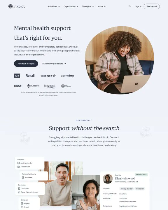 FlowRadarcom's tweet image. 4 amazing sites created with Webflow added to FR inspiration:
@nibble_health 
@grata_inc 
@outseta 
@inkblottherapy 
New Webflow inspiration added daily here: flowradar.com/inspiration