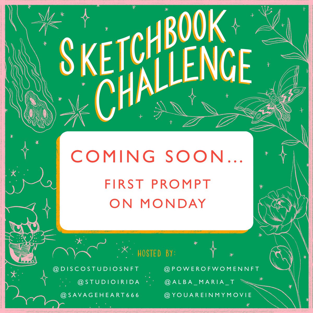 Art is meant to be fun and stimulating our brains. This is why I joined the Sketchbook Challenge! Wanna join in on cool challenges and earn POAPs and have some extra inspiration? Join in and let’s make this bloody space about ART again! 🌸🌸🌸🌸