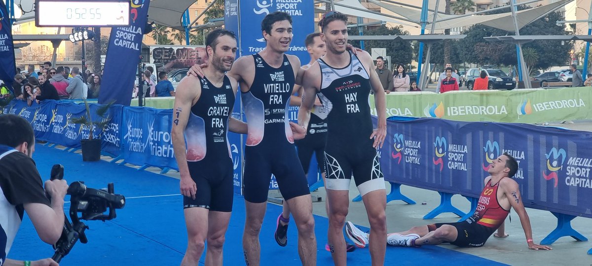 🥇🥈🥉Podio completo para Francia en la Copa de Europa Élite Masculina❗️

#SomosTriatlon 
#FetriMelilla 
@TRIATLONSP
@ETUtriathlon