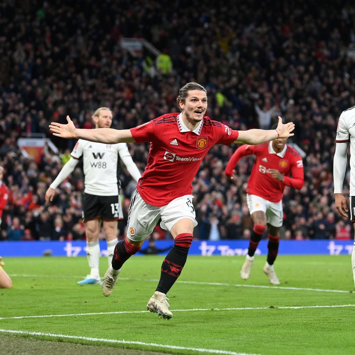 UtdDistrict's tweet photo. Sabitzer got his goal 😍 https://t.co/NNP46s6I5C