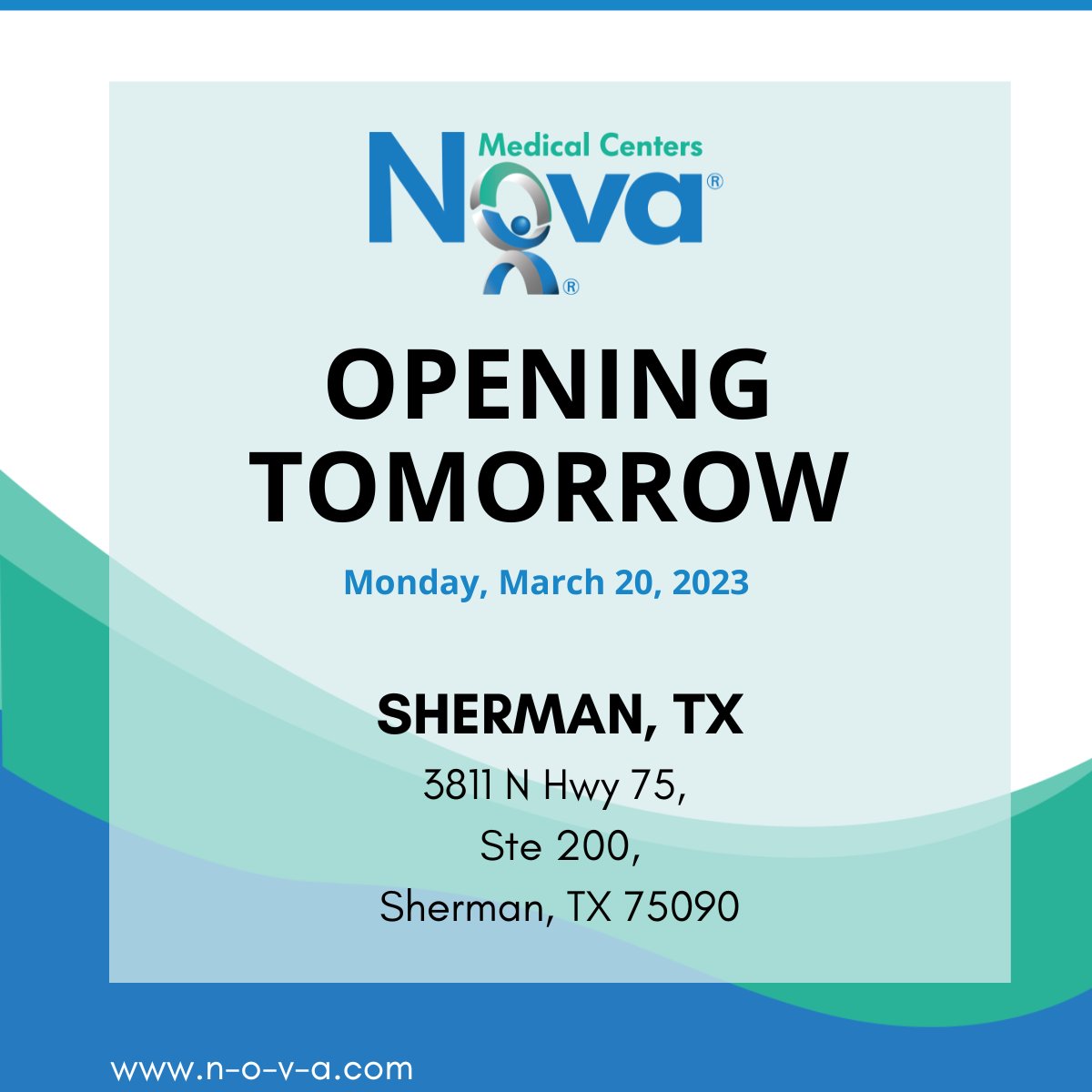 Our Sherman, TX location will be opening tomorrow!

Learn More loom.ly/pDGoU7E

#NewCenterOpening #GrandOpening #OpeningSoon #Sherman #OccupationalMedicine