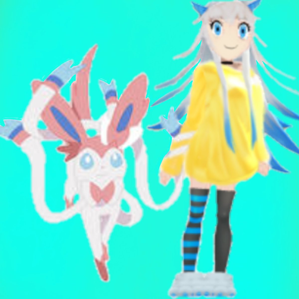 AndreiaVDVtuber's tweet photo. Manao sena &amp; Sylveon 
#セナねぇ 
#愛尾家
#愛尾セナ
#Vメゾン 
#みすず絵日記 https://t.co/1m2CBx2Ttq