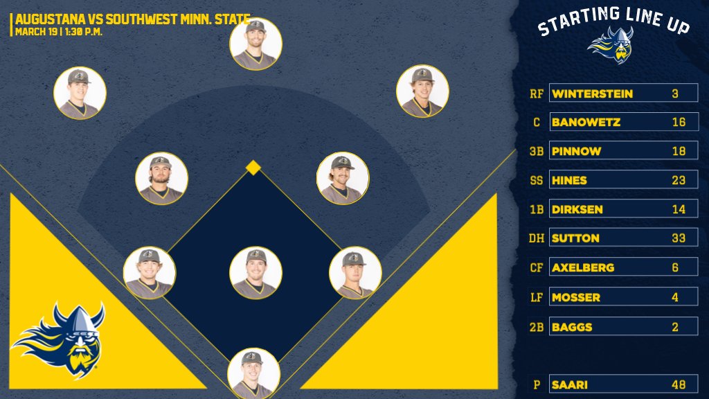AugieBaseball's tweet photo. Here's how we'll lineup for game one ⚔️

Follow Along ➡️ https://t.co/GoFgY8qKCn

#BuildingChampions https://t.co/56gr3ajP6h