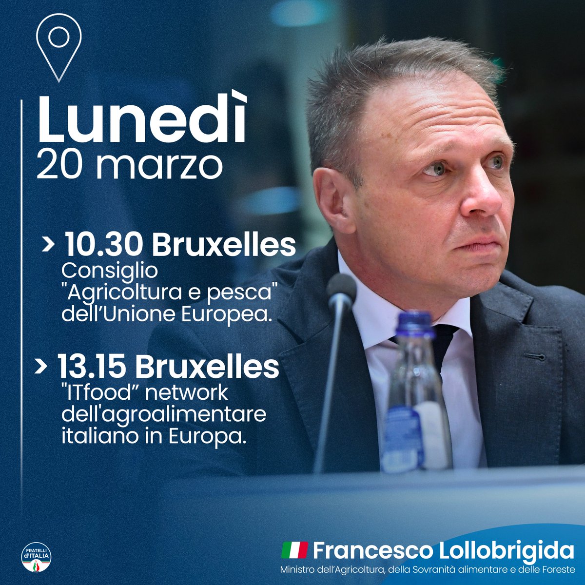 FrancescoLollo1's tweet photo. Domani a Bruxelles. Sempre perseguendo gli interessi della nostra Nazione 🇮🇹 https://t.co/9gTTfxadEG