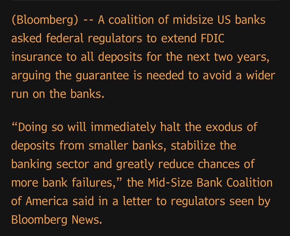 Mario Seminerio on Twitter "RT SMerler Midsize US banks ask for