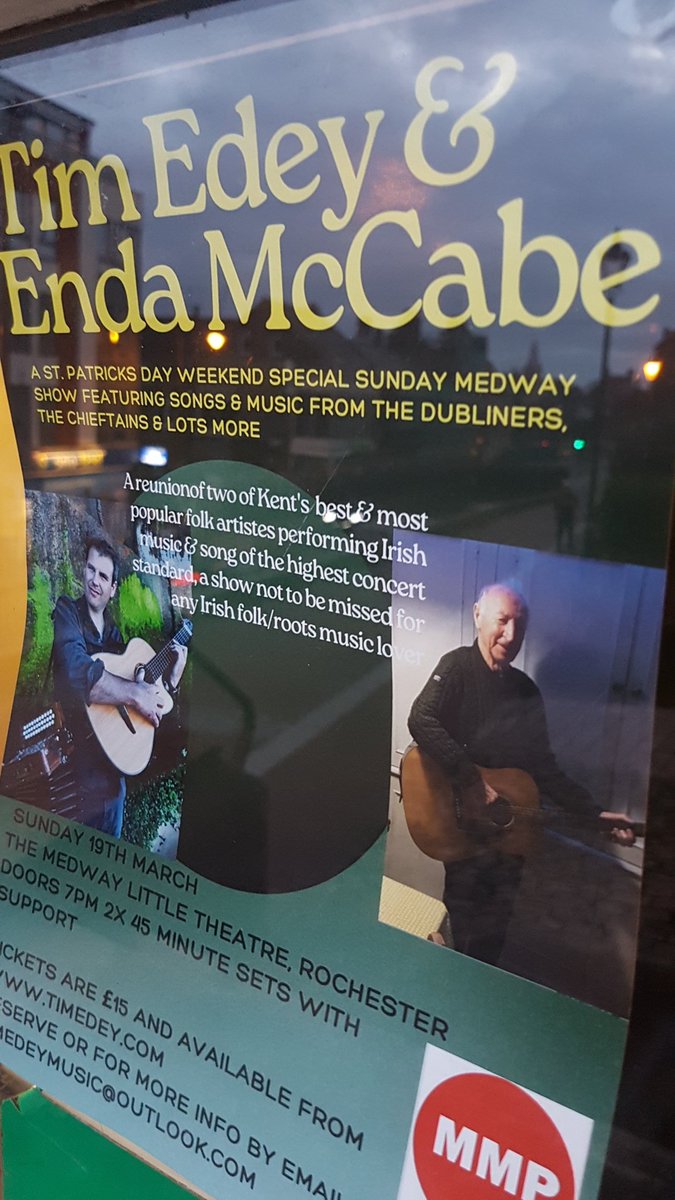 There are still a few tickets on the door for tonight's guest performance by Tim Edey and Enda McCabe. Doors open from 7pm.