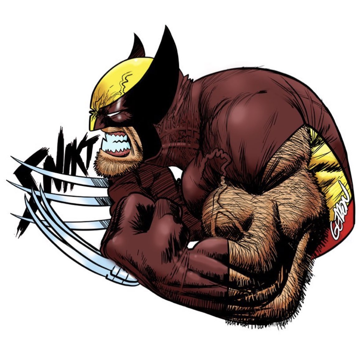WolverSteve's tweet photo. A Sunday SNIKT! #Art by JuanGedeon #Wolverine #TanAndBrown https://t.co/vwpwyWE3Oa