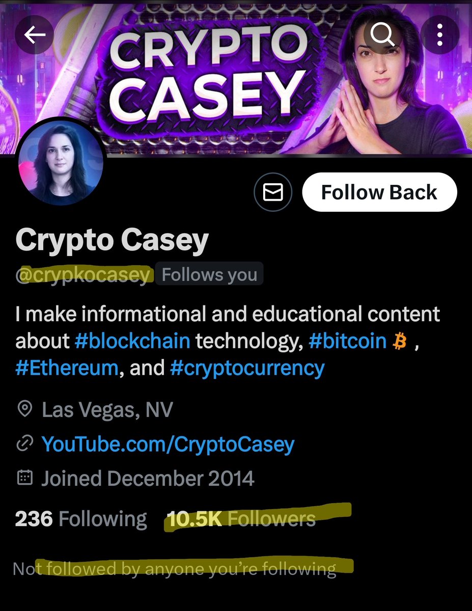 BTB6_13's tweet photo. This is the real account 👉 @cryptocasey Report scams. https://t.co/jil21T7zbD