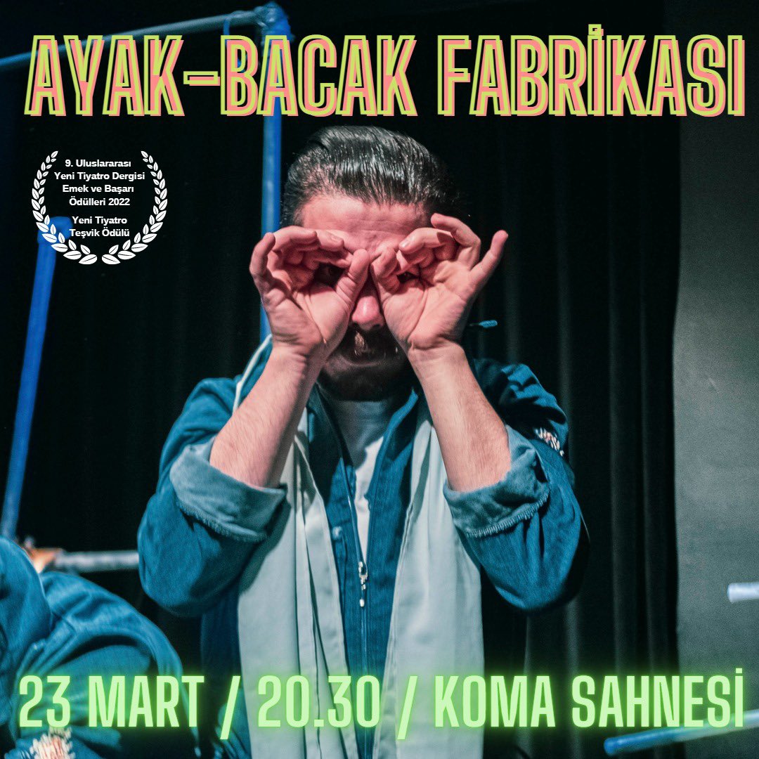 Bekleniyorsunuz😊
🗓️ 23 Mart 
🕖 20.30
📍 Koma Sahnesi

Biletler <a href="/tiyatrolarcomtr/">tiyatrolarcomtr</a> ve <a href="/komasahnesi/">Koma Sahnesi</a> gişelerinde!

tiyatrolar.com.tr/m/tiyatro-bile…