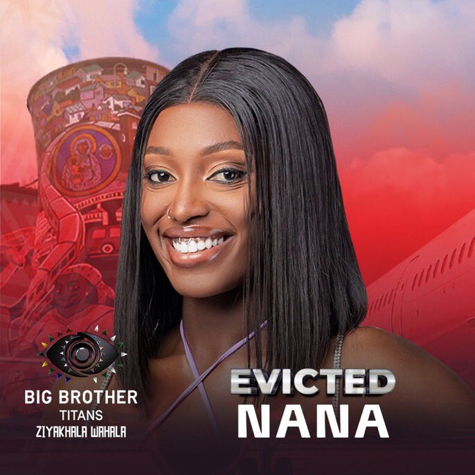 mrteehay's tweet photo. The amazing Nana has been evicted from the #BBTitans  house! We're going to miss her.

#BBTitan #BBTitans2023 #ZiyakhalaWahala https://t.co/didTTPg2yP