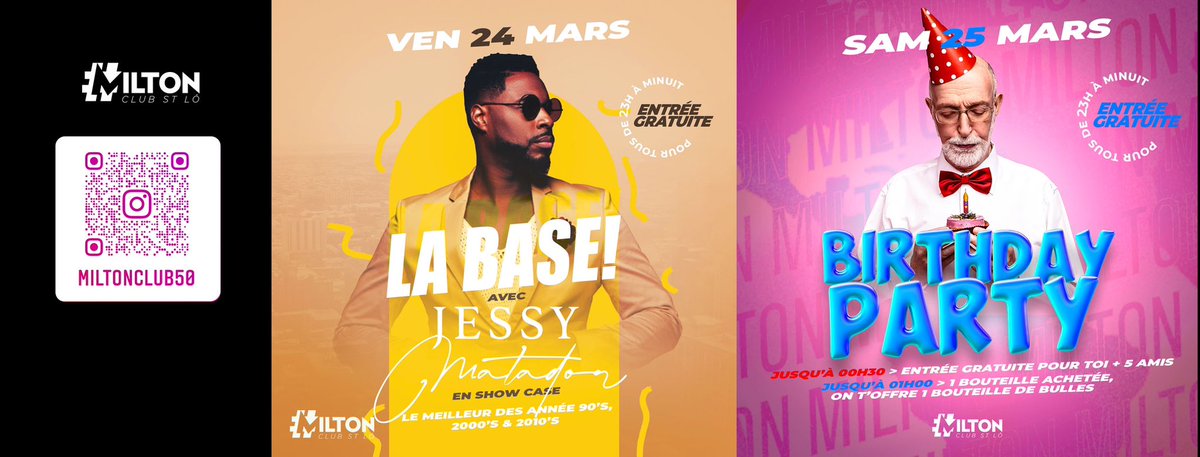 Ce week-end au MILTON