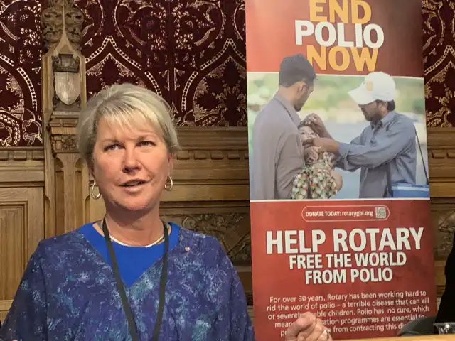 Such a honor to have Rotary International president, Jennifer Jones on a five day visit to London which included attending the Commonwealth service at Westminster Abbey and she speaking at the House of Commons about Rotary's campaign to eradicate polio. #RotaryInternational