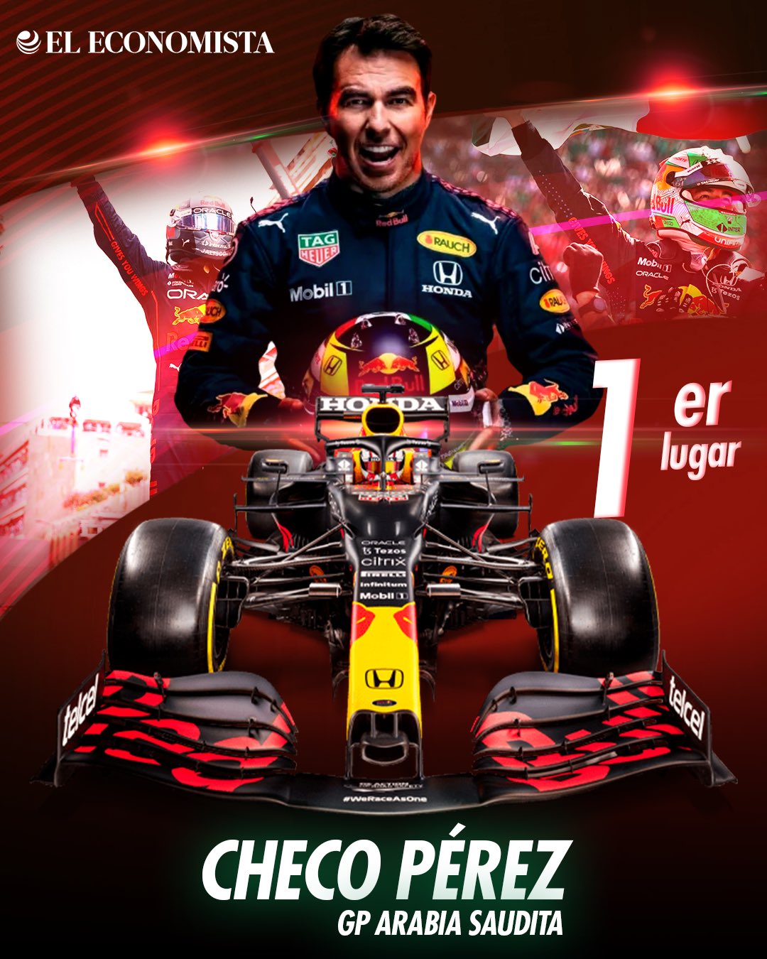 El Economista on Twitter: "#GPArabiaSaudita | ¡GRÍTENLO! ¡CELEBREN! ¡CHECO PÉREZ QUEDA EN PRIMER LUGAR! El mexicano consigue su quinta victoria en la #F1. 🏁🇲🇽🇸🇦 #SaudiArabianGP https://t.co/MYDyM6zCZN" / Twitter