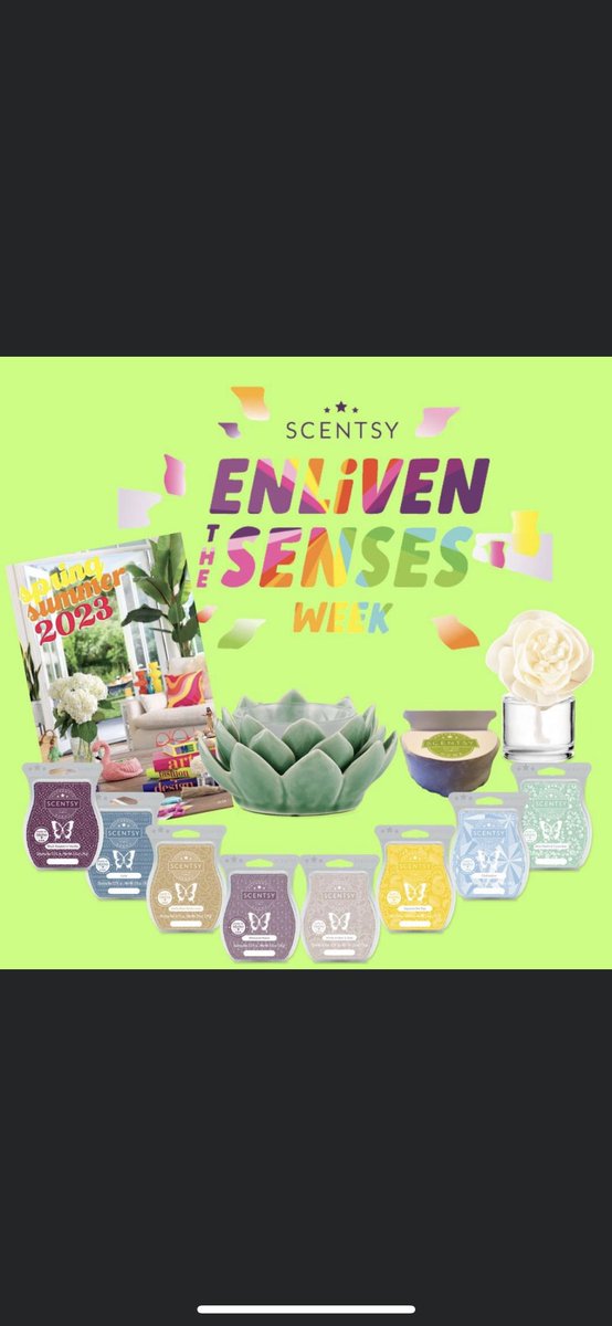 Tomorrow is Enliven the Senses Week!!

Yessss, everything you see in this image it going to be for just $60 (retail value $119)

lmhinton.scentsy.us 

#fragrance #scent #scentsy #florida #kissimmee #homefragrance #desertplant #homedecor #Jacksonville #tampa #fragranceweek