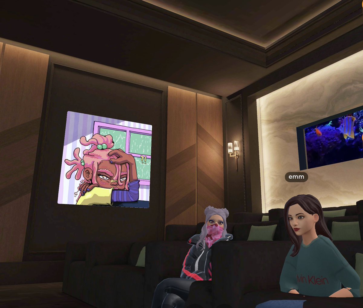 Party starts a lil early <a href="/DollhouseDCL/">Dollhouse</a> today! Week 3 about to pop off in about 30 min! Music ala <a href="/eviethecool/">gem 💎</a> and DK Nariki and some killer art by <a href="/BiancaPastel_/">Bianca Pastel</a> 💜 check out some of their work in <a href="/Spatial_io/">Spatial</a>     spatial.io/s/Week3-Intern…  Jump into DCL here play.decentraland.org/?position=-102…