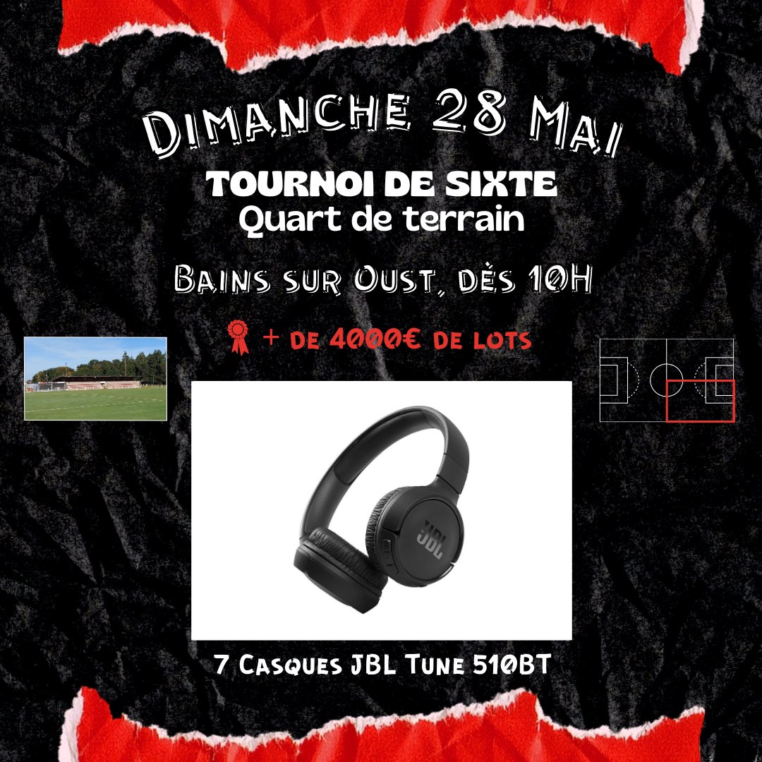 CadetsBains's tweet photo. #Tournoidesixte

Chaque jour, pendant 8 jours, nous allons vous faire découvrir un lot qui vous sera proposé lors de notre 𝘁𝗼𝘂𝗿𝗻𝗼𝗶 𝗱𝗲 𝘀𝗶𝘅𝘁𝗲.

🎧 Enchaînons avec 7 Casques JBL Tune 510BT pour ce troisième jour.

👉🏼 𝗜𝗻𝘀𝗰𝗿𝗶𝗽𝘁𝗶𝗼𝗻 𝗮𝘂 𝟬𝟲 𝟯𝟭 𝟳𝟱 𝟬𝟲 𝟴𝟭 https://t.co/0q29PlryYd