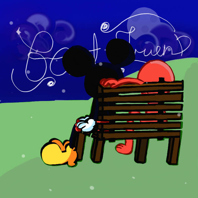 Dan_daniel_dann's tweet photo. The one in the left is mine and the one in the right is my friend drawing she likes elmo i like mickey she drew this for me as a gift❤️🌟 https://t.co/qxLYu3hkhN