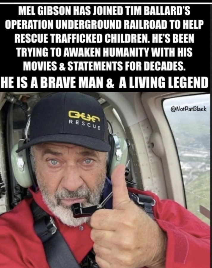 CRRJA5's tweet photo. Mel Gibson, someone I admire for he wears his faith on his sleeve & not IMO the typical Hollyweird freak; he is part of a push to rescue trafficked children (Operation Underground Railroad); PRAISE!
There is always a diamond in the rough, he is one! Praise the Lord for people like him, not blinded by the madness of Hollyweird & gets that he is normal, they are insane
Dr. Paul Alexander