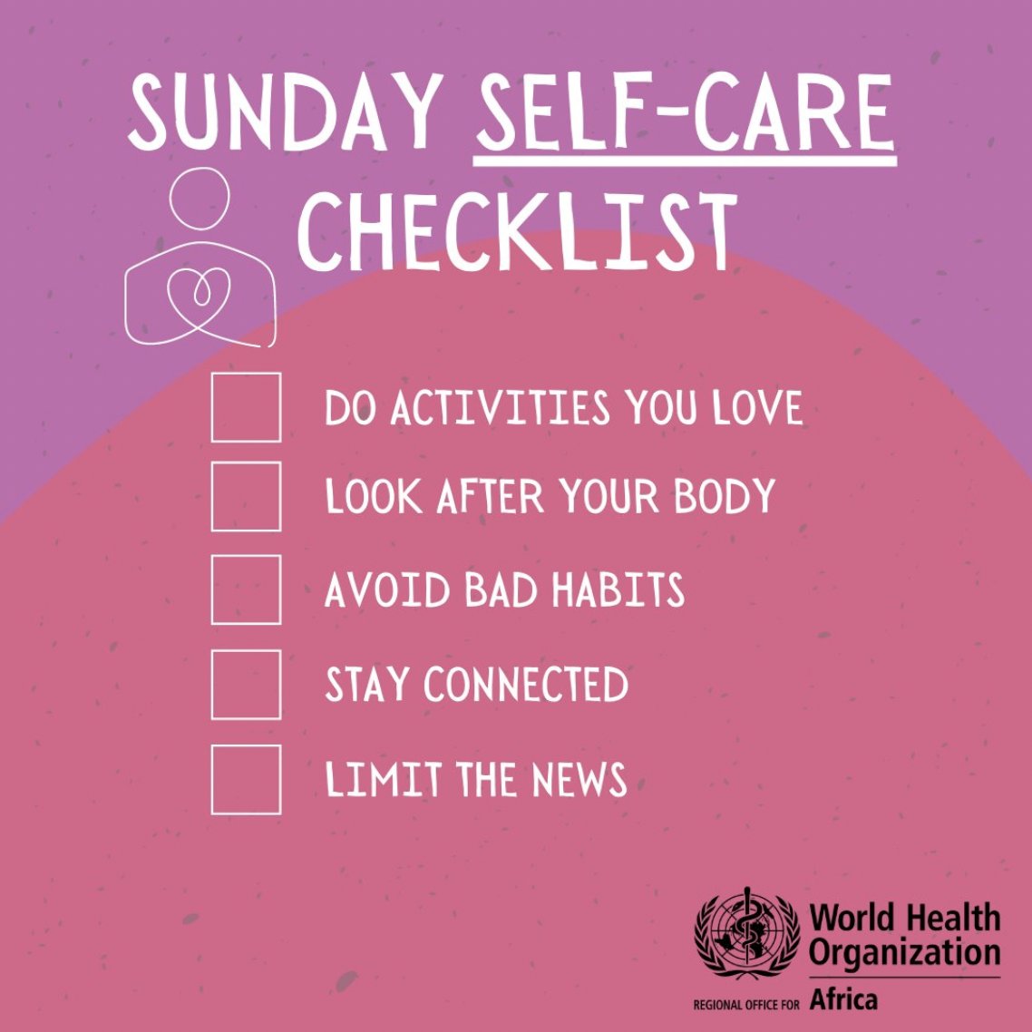 WHONigeria's tweet photo. Your mental health is just as important as your physical health.

Take care of your mental health this Sunday and everyday 💜 https://t.co/vngG2KaIZ9