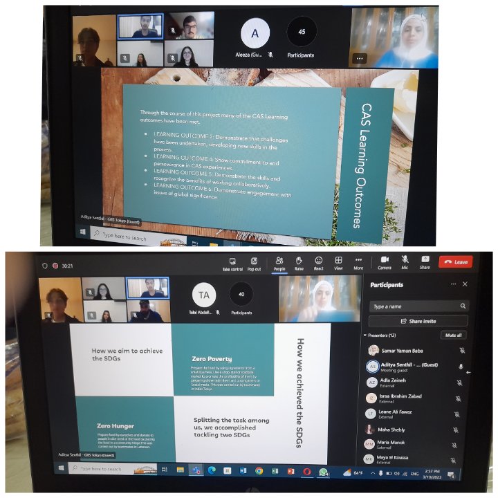 Cooking culturally Team1 did a great job while demonstrating their final outcome during CAS Global Project. #SDG #Nopoverty #Zerohunger. Well done Team👍<a href="/Hhhsinfo/">Houssam Hariri HS</a> <a href="/HibaBayoumi/">Hiba Bayoumi</a> <a href="/ChamandiHiba/">Hiba Chamandi</a>