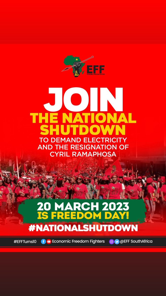 FloydShivambu's tweet photo. No surrender! No retreat! #NationalShutDown! #RamaphosaMustGo! https://t.co/q2lBSQKKF2