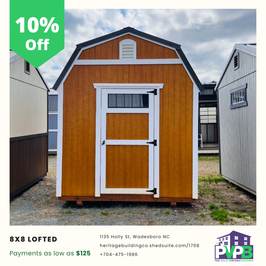 PVPB_Portable's tweet photo. Spring is here and so is Pine Valley Portable Buildings' 10% OFF sale! 
Only: $3140
 
🔗https://t.co/oaKbYQw4Gc
🌲1135 Holly St, Wadesboro NC
☎️ 704-475-1986

#pinevalleyportablebuildings #SpringSale #Sales #pvpb #sheshed https://t.co/QSkpnbqrqb