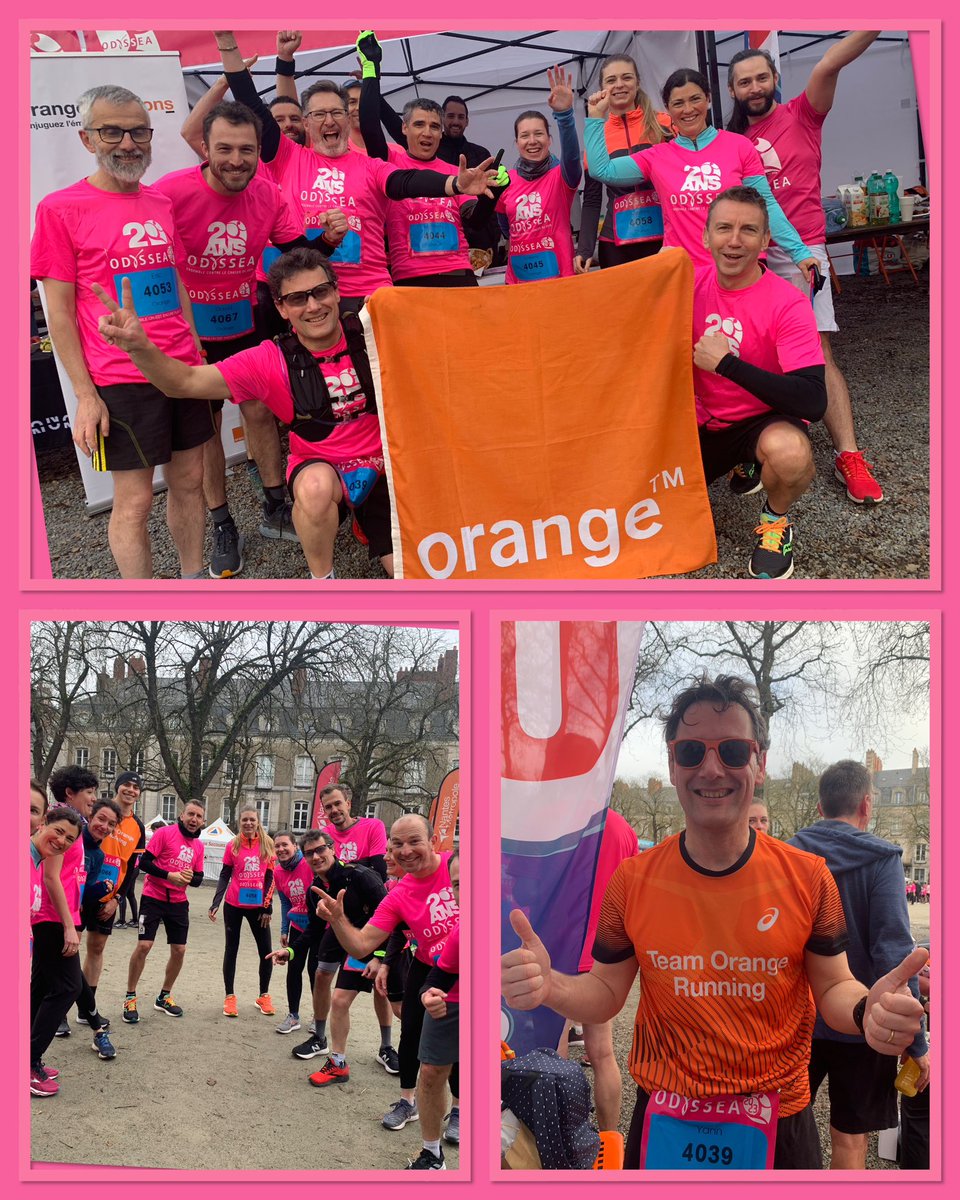 OliviaBonvarlet's tweet image. Quelle belle déferlante rose ce matin à #Nantes et quel plaisir d’avoir accueilli 48 coureurs 🏃‍♂️ ultra motivés de la team @Orange pour @ODYSSEA_fr avec @DimitriMth