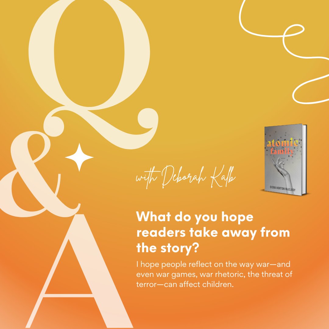 BlairPublisher's tweet photo. Deborah Kalb discusses Atomic Family with Ciera Horton McElroy in her latest interview! Check it out below!

https://t.co/WMYiW5Bawz https://t.co/1SX9exCs1w