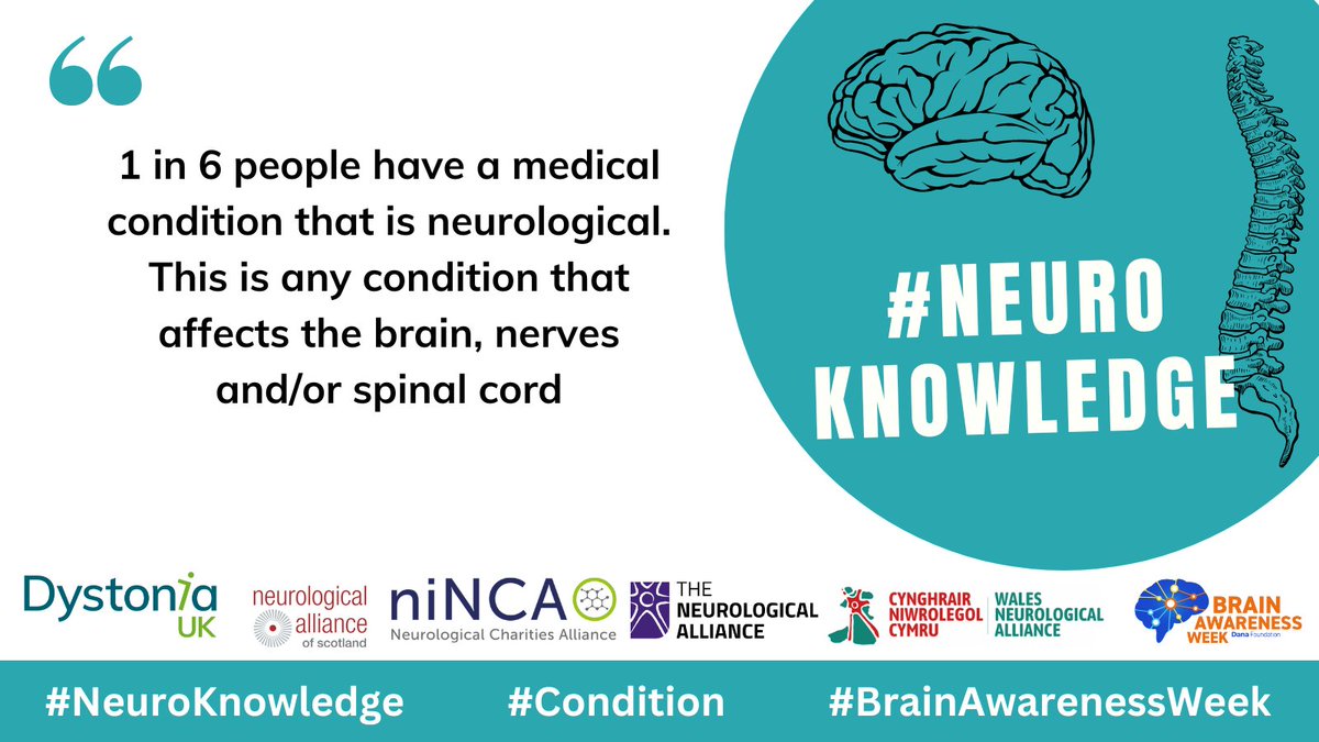 DystoniaUK's tweet image. We all know someone with a neurological condition but you might not know how they are managing it. This Brain Awareness Week, check in with your friends &amp;amp; find out how they are doing

#NeuroKnowledge @NeuroAlScotland @niNCA @NeuroAlliance @NeuroWales #BrainAwarenessWeek #Dystonia