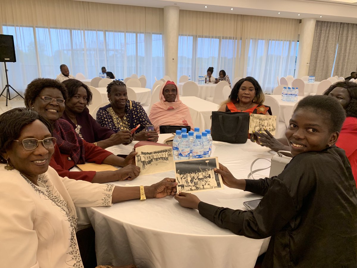gillleverobe's tweet photo. 🇸🇸Basketball Federation 1st Women’s League Award ceremony. Thrilled to meet 1970s pioneers of the first ever southern Sudanese women’s team, playing in Khartoum &amp; always winning their matches.Proud of their achievements, the back &amp; white photos were a trip down memory lane. #SSOT https://t.co/iVDeDq9SO4