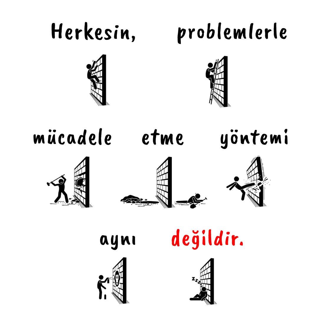 Herkesin, problemlerle mücadele etme yöntemi aynı değildir.