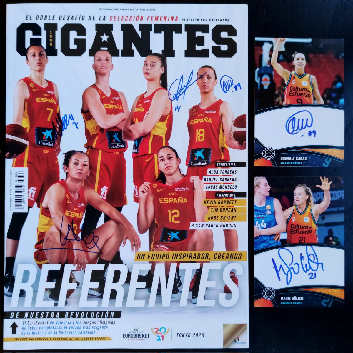 folkscards's tweet photo. Three more pickups today! Marie Gülich signed her card, Queralt Casas did as well and she added to the @GIGANTESbasket magazine. Thank you all for your kindness!
#ipsuccess https://t.co/bgQYmcL20i