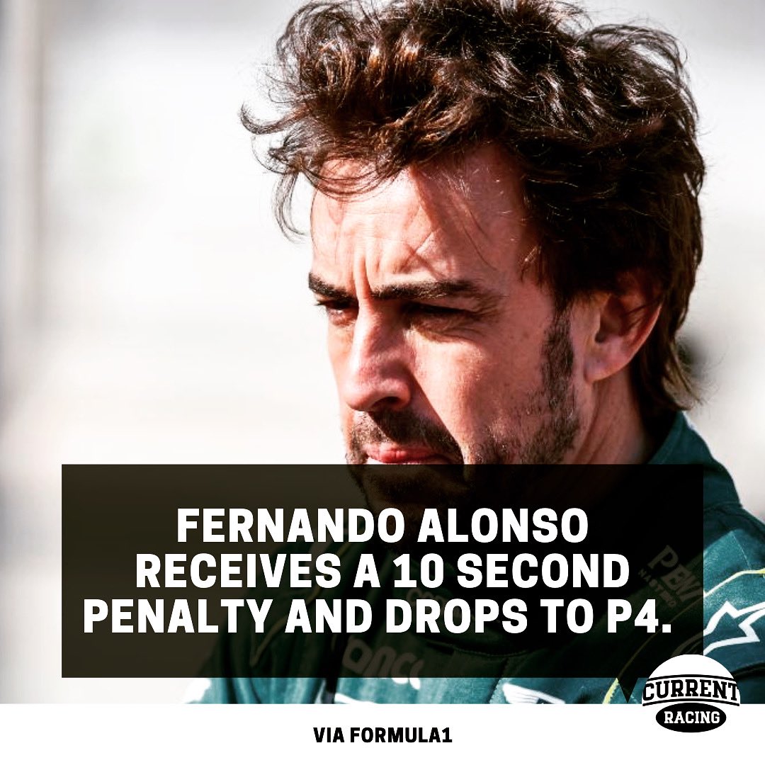 CurrentRacing's tweet photo. BREAKING! Alonso loses his podium! 

#F1 https://t.co/yvBTlus3I0