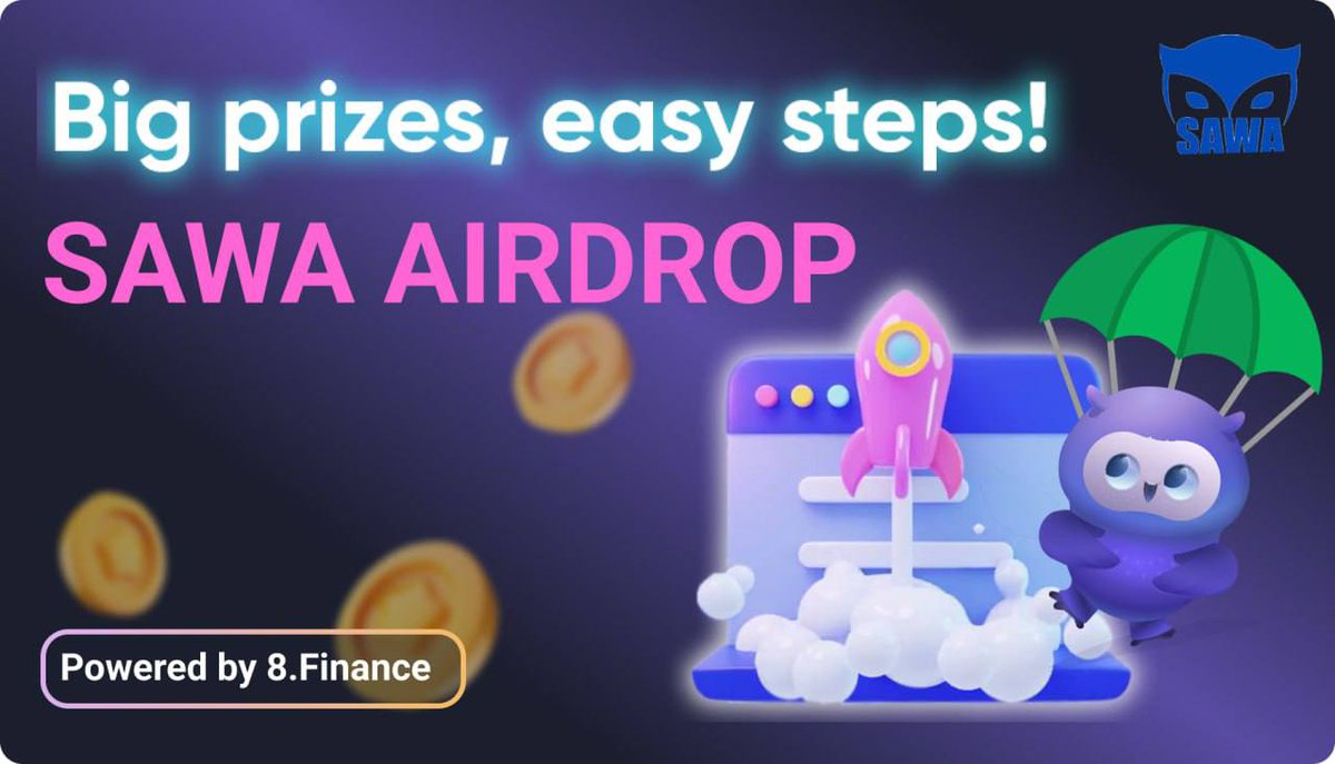 😎We're really happy to see a lot of participants in the SAWA AirDrop 👉 gleam.io/THiXE/sawa-air…

🎁 PRIZE POOL - 100 NFTs

❗️Important to note that the 4th task: "Sign up on SAWAstarter.com" means not only visiting the website but also register on SAWAstarter.com