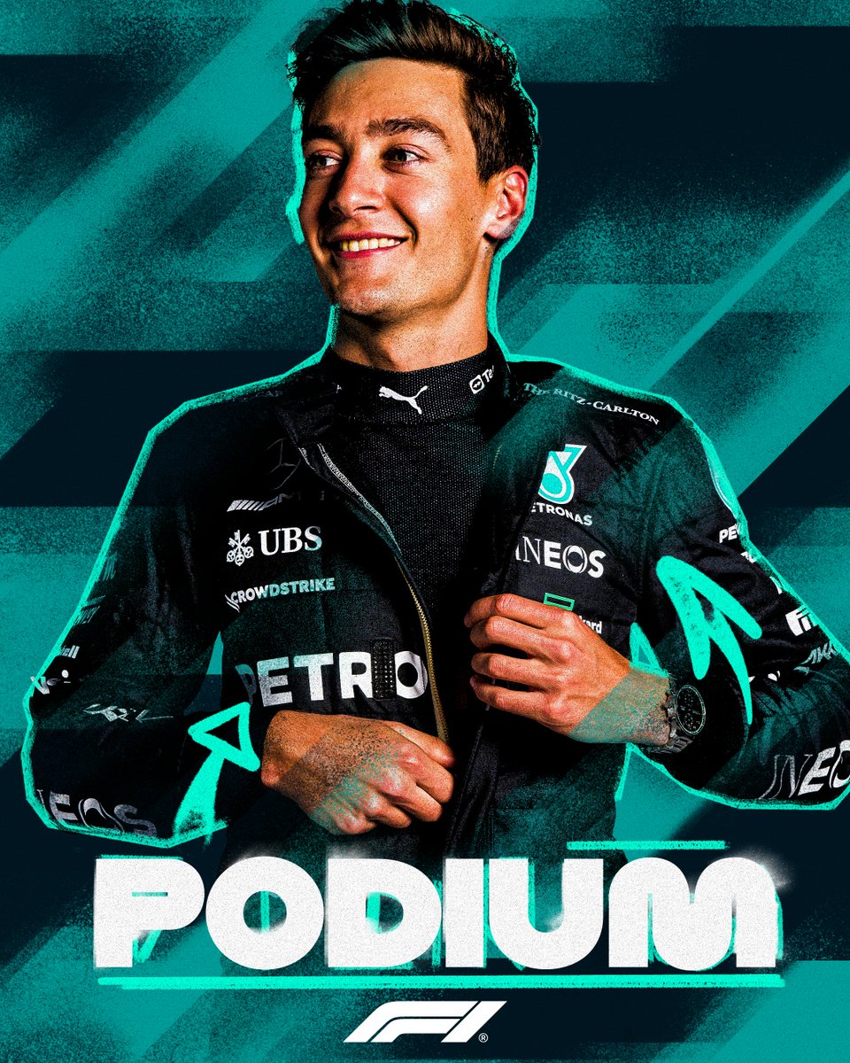 F1's tweet image. George Russell takes his first podium of the season 👏

#SaudiArabianGP #F1