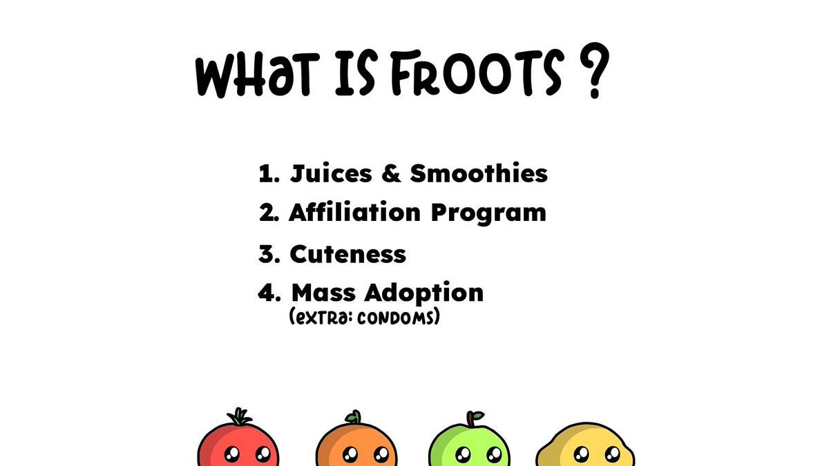 frootsnft's tweet photo. What is Froots?

If you're wondering what these cute lil' fruits have been up to, what our vision is, etc...Then this thread is for you!

It took us time to get everything right, but froots are now ready to take over.

The project that never left is coming back. 🧵 https://t.co/WI6PL9oWsy