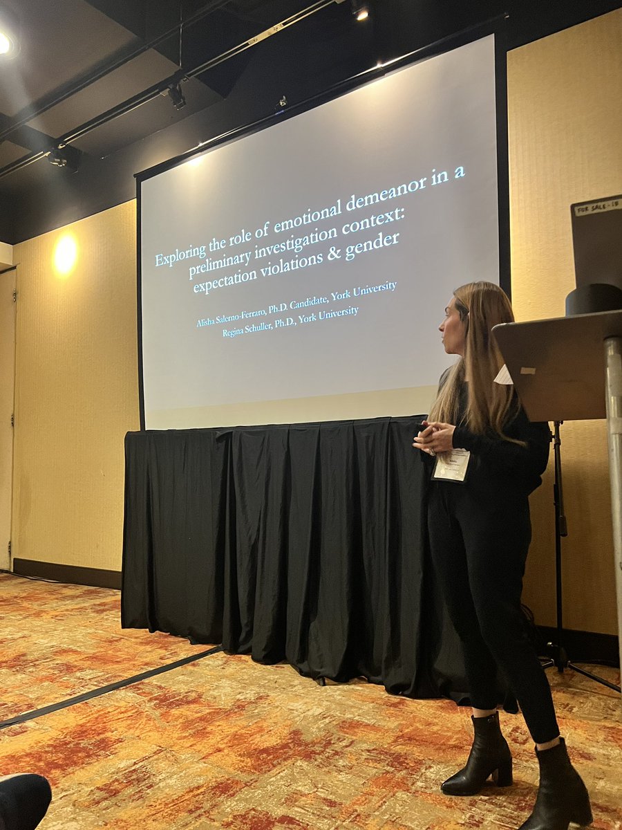 Salerno_AC's tweet image. I had such a great time presenting my research on the role of emotional demeanour in preliminary investigations at #apls2023! I always leave these conferences feeling refreshed and inspired. Can’t wait to see what the year brings research-wise!