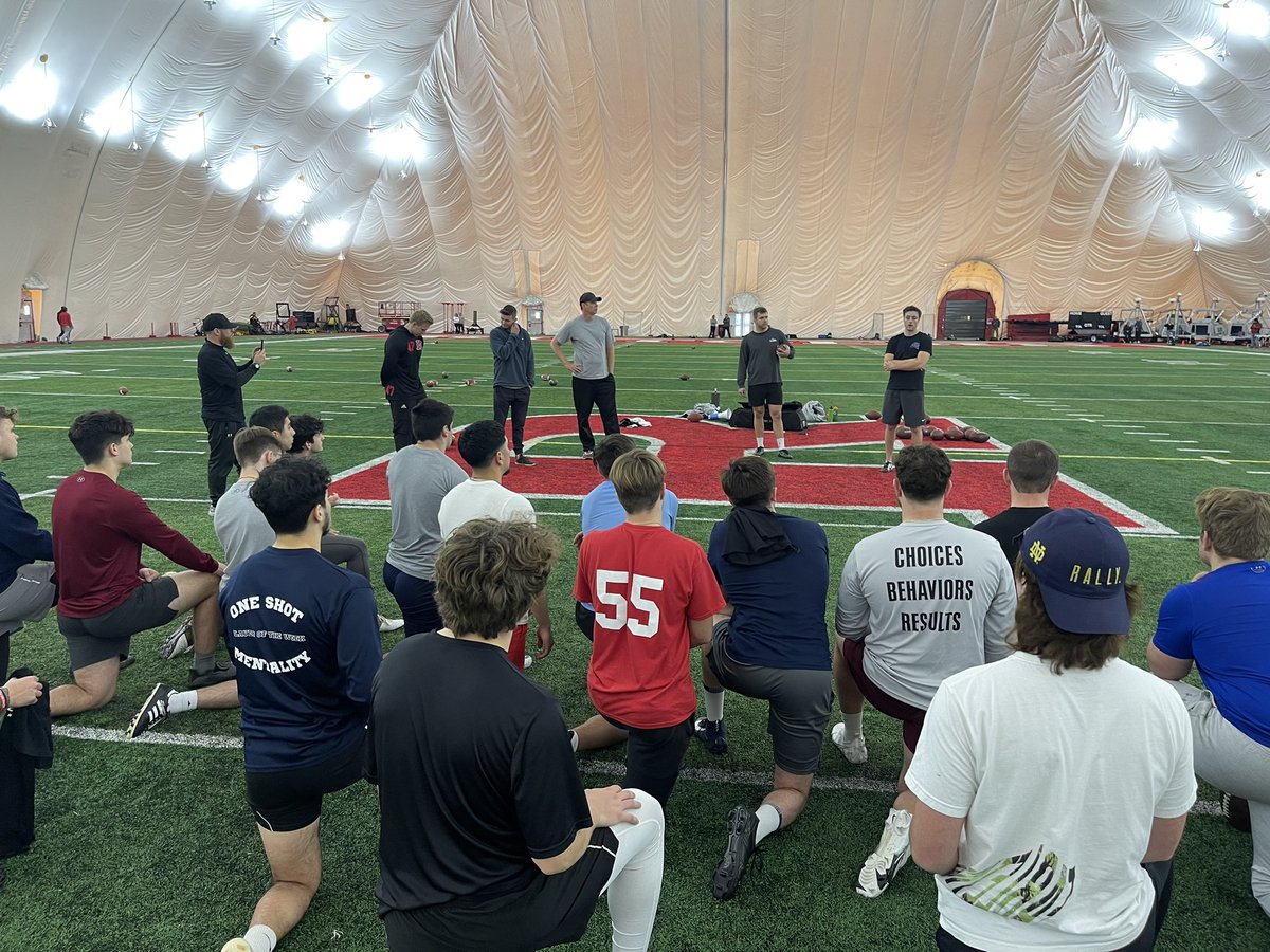 Awesome College Specialist Camp today! Many thanks to our coaches @njpuntingcoach @MikeCaggKicking @FuentesKicking @KrautmanKicking @billytaylor51 and to @AdamKorsak @barneyamor @krcic_dean for their words of encouragement!