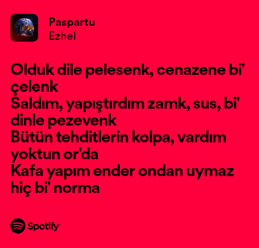 hande74169256's tweet photo. #Ezhel #Spotify #paspartu https://t.co/ldtXNNwLxi