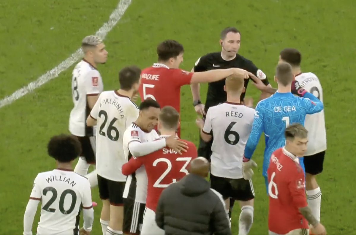 JayMotty's tweet photo. Big fan of Tete's "why are we fighting bro?" energy with Luke Shaw 😂 https://t.co/OJWhaj9kwe