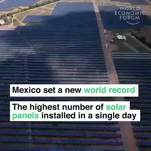 MikeHudema's tweet photo. Mexico built a #solar farm to power 1.3 million homes setting a world record by installing 18,990 #solarpanels in a single day. 

We have solutions to the #climatecrisis. The only thing missing is the political will to implement them

#ActOnClimate #climate #renewables https://t.co/JyjpxkWJ1o
