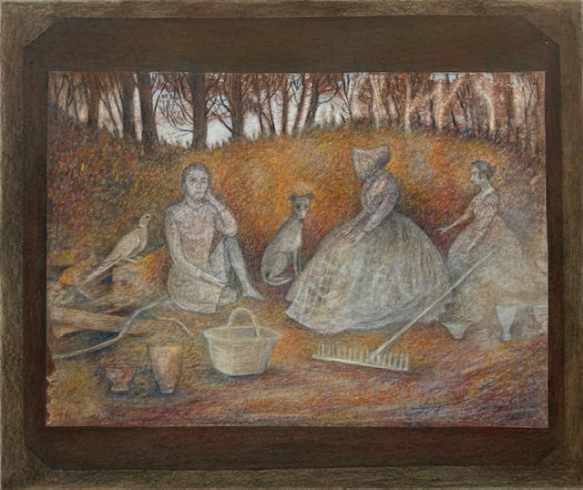 Photo_Oxford's tweet image. Exhibition now open, continuing through #PhotoOxfordFestival: Anne Howeson &apos;Feet of Angels&apos;  Drawings worked over photographs from William Henry Fox Talbot Catalogue Raisonee @Bodleian, and over 19th &amp;amp; 18th Century engravings. jennyblythfineart.co.uk/exhibitions/ #TheHiddenPowerOfTheArchive