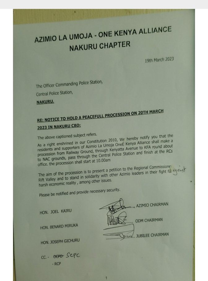 MarionW07187781's tweet photo. Nakuru County demonstrations.
The routes that we will use in our procession to reclaim our country back.
Tukutane kesho.
#adatewithdestiny
#RevolutionLoading
#tukutanemonday https://t.co/ODvNUHQoXr