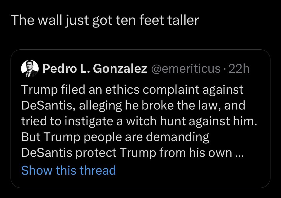 emeriticus's tweet photo. Nothing’s more illustrative of the fantasy these people occupy than the “you should be deported” comments I get from Always Trump people. He was already president—he funded sanctuary cities, didn’t build the wall, didn’t end birthright citizenship, pushed amnesty, abandoned interior enforcement, and proposed more affirmative action for Hispanics in 2020 in a last-ditch effort to get votes, and that was after the Platinum Plan. The group he neglected most was the white working class (his main base). The biggest promises he broke were immigration-related.