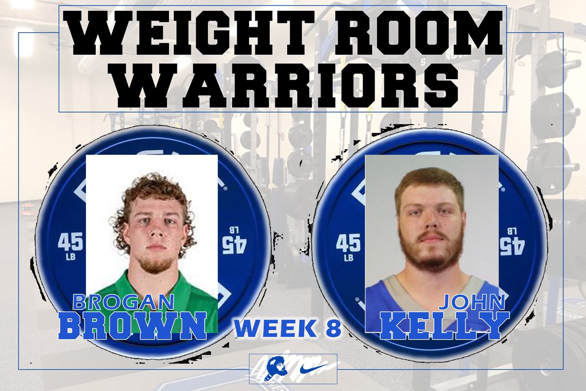 🦾🚨🗣️
Week 8: Weight Room Warriors of the Week!

LB: <a href="/BroganBrown13/">Brogan Brown</a> 
OL: <a href="/Johnkelly_60/">John Kelly</a> 

#GoPioneers
<a href="/Isaiah_Myerss/">Isaiah Myers</a>
