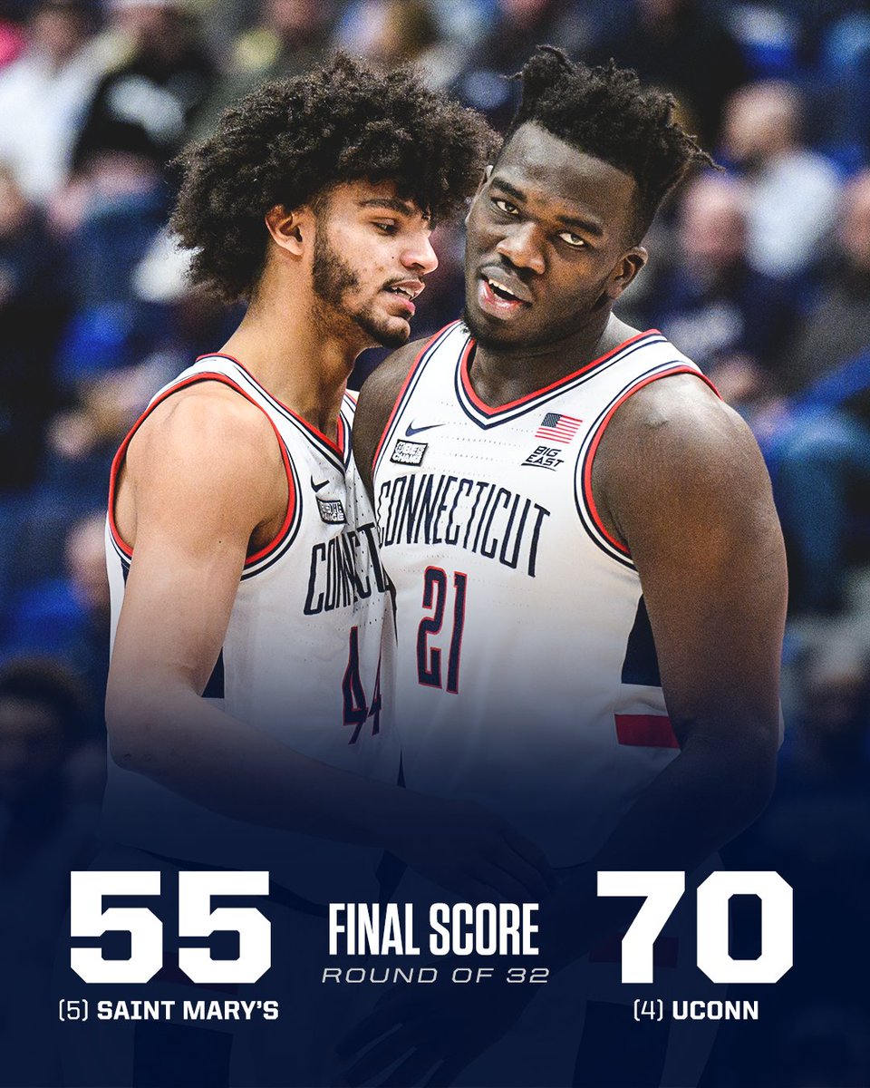 The Huskies are headed to the Sweet 16 for the first time since their 2014 title 🐺 @UConnMBB