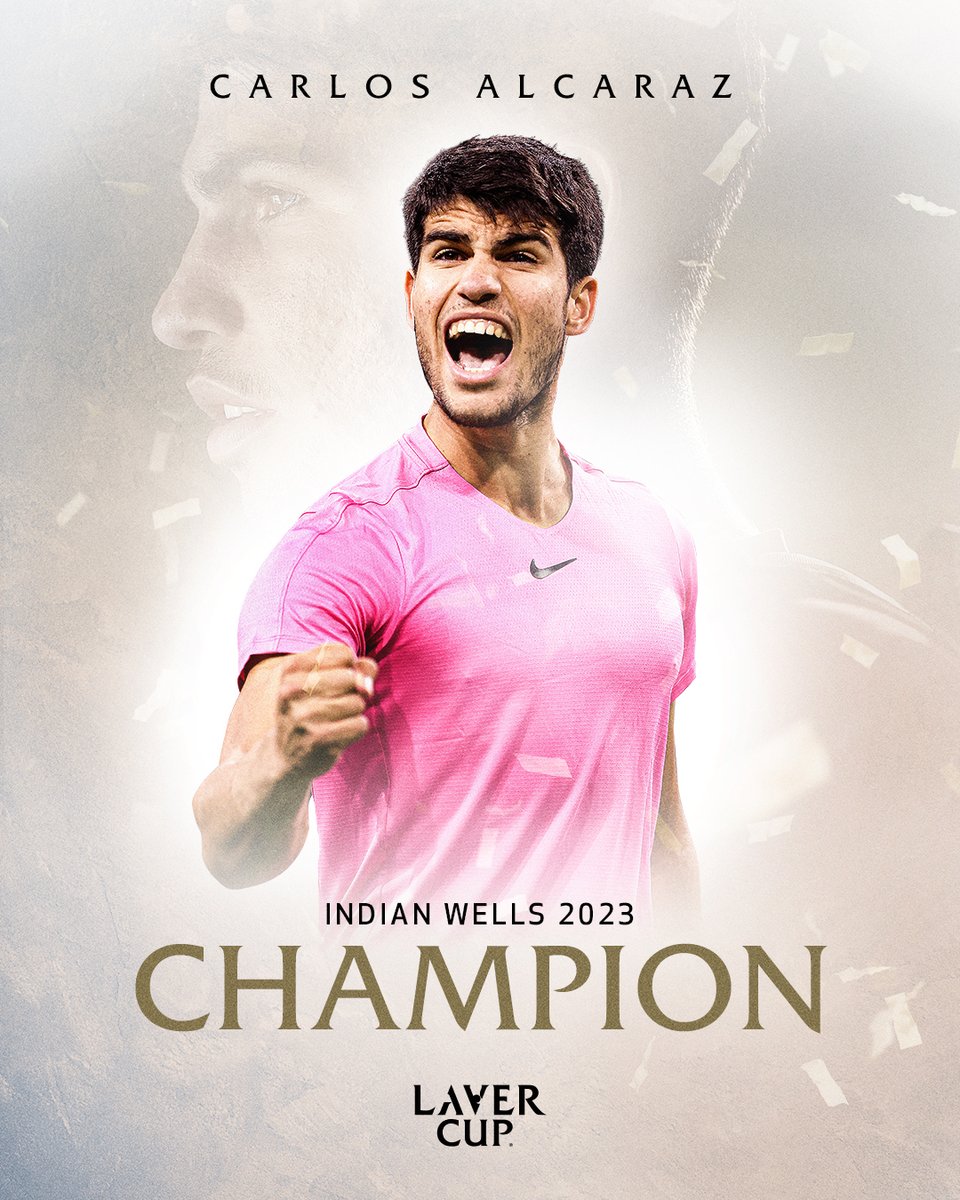 LaverCup's tweet photo. Carlos Alcaraz returns to world No.1 in the ATP singles rankings after winning the Masters 1000 title at Indian Wells. https://t.co/dxLTxUHdsK
